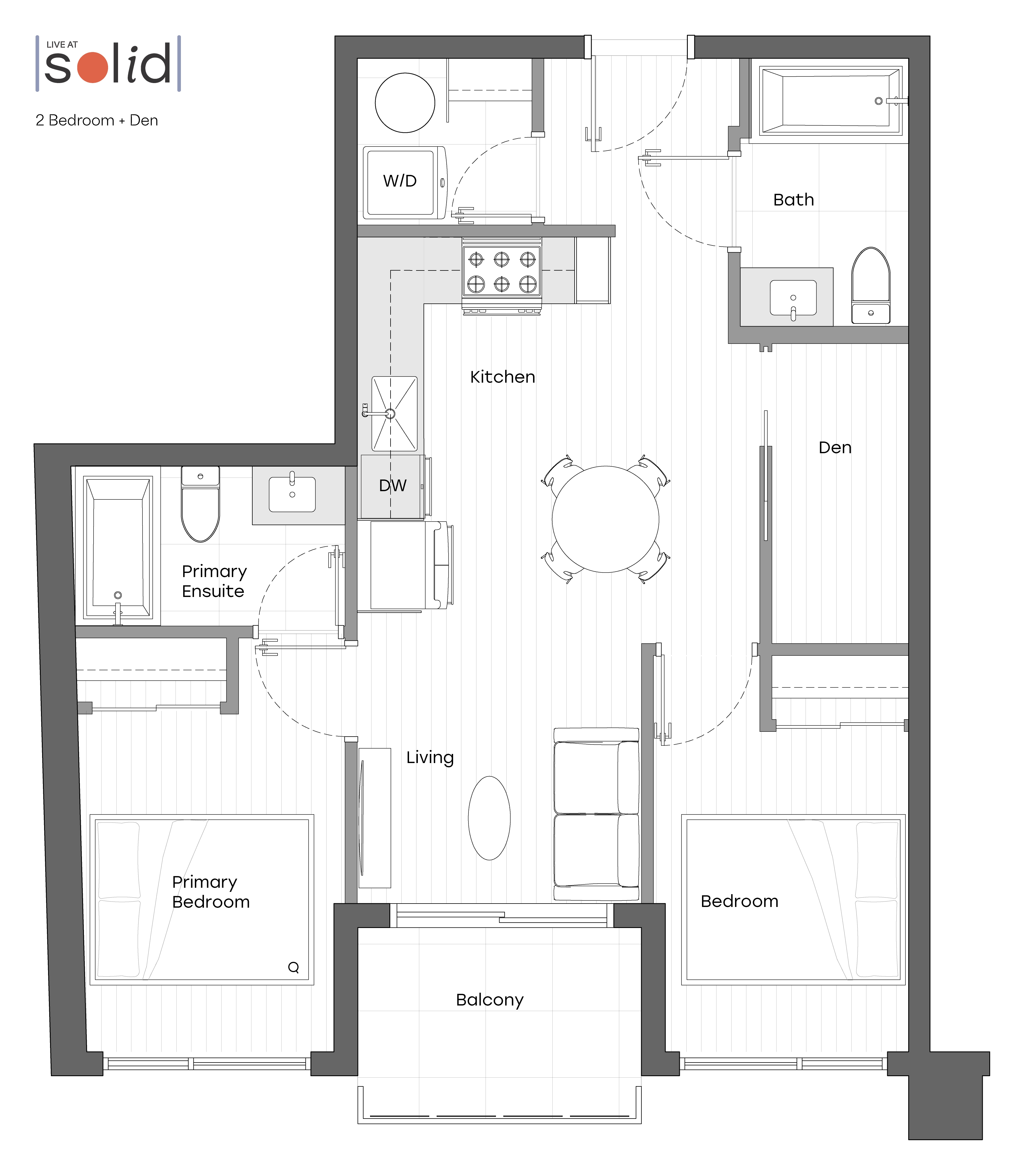 2 Bedroom + Den